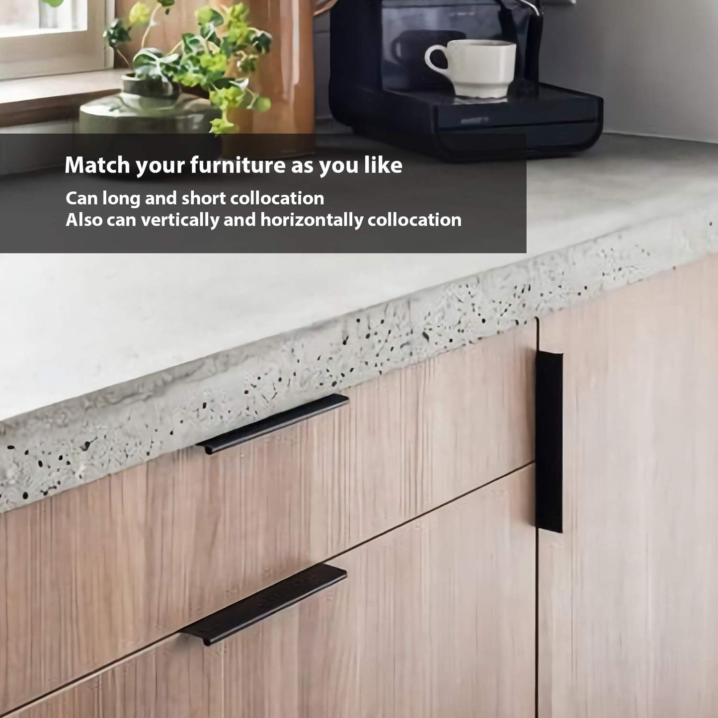 Aluminium-Küchenschr?nke, Schubladen, Fingerkanten-Zuglaschengriff - Goldenwarmde