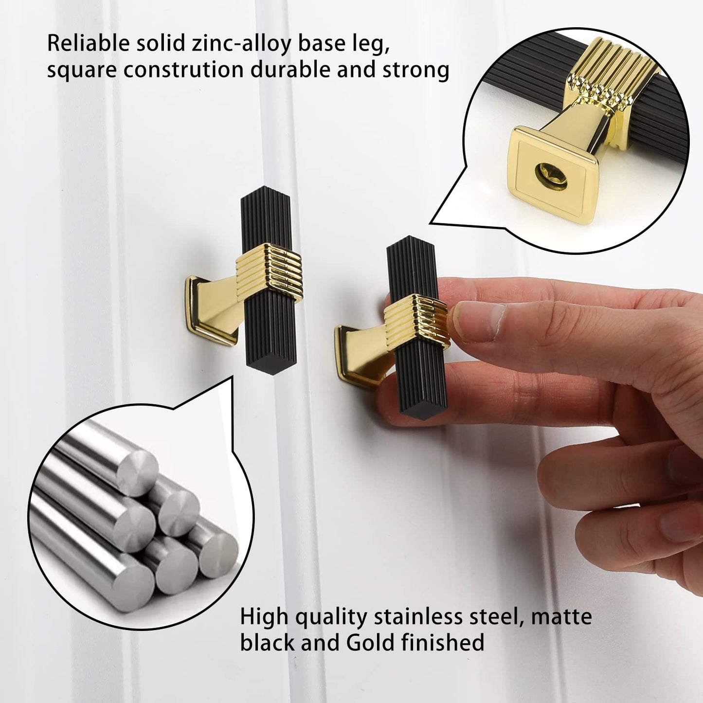 Schrankkn?pfe ziehen einzelnes antikes Messing für Küche - Goldenwarmde