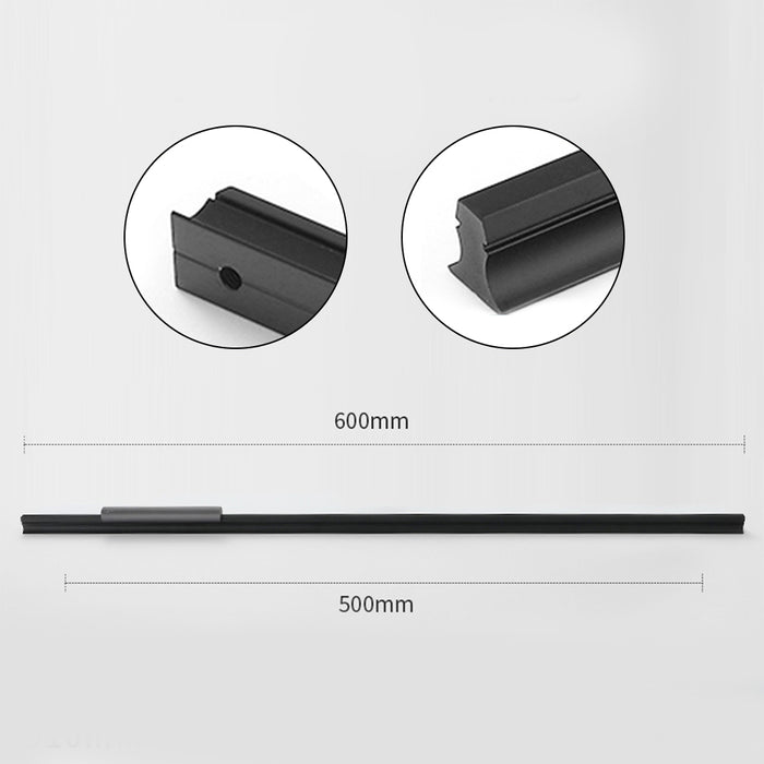 Schwarze Schubladen-Möbelschrankgriffe aus Aluminiumlegierung für Küche und Schlafzimmer