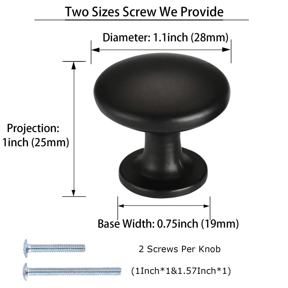 Mattschwarze Schrankkn?pfe, runde Schubladenkn?pfe für die Küche) - Goldenwarmde