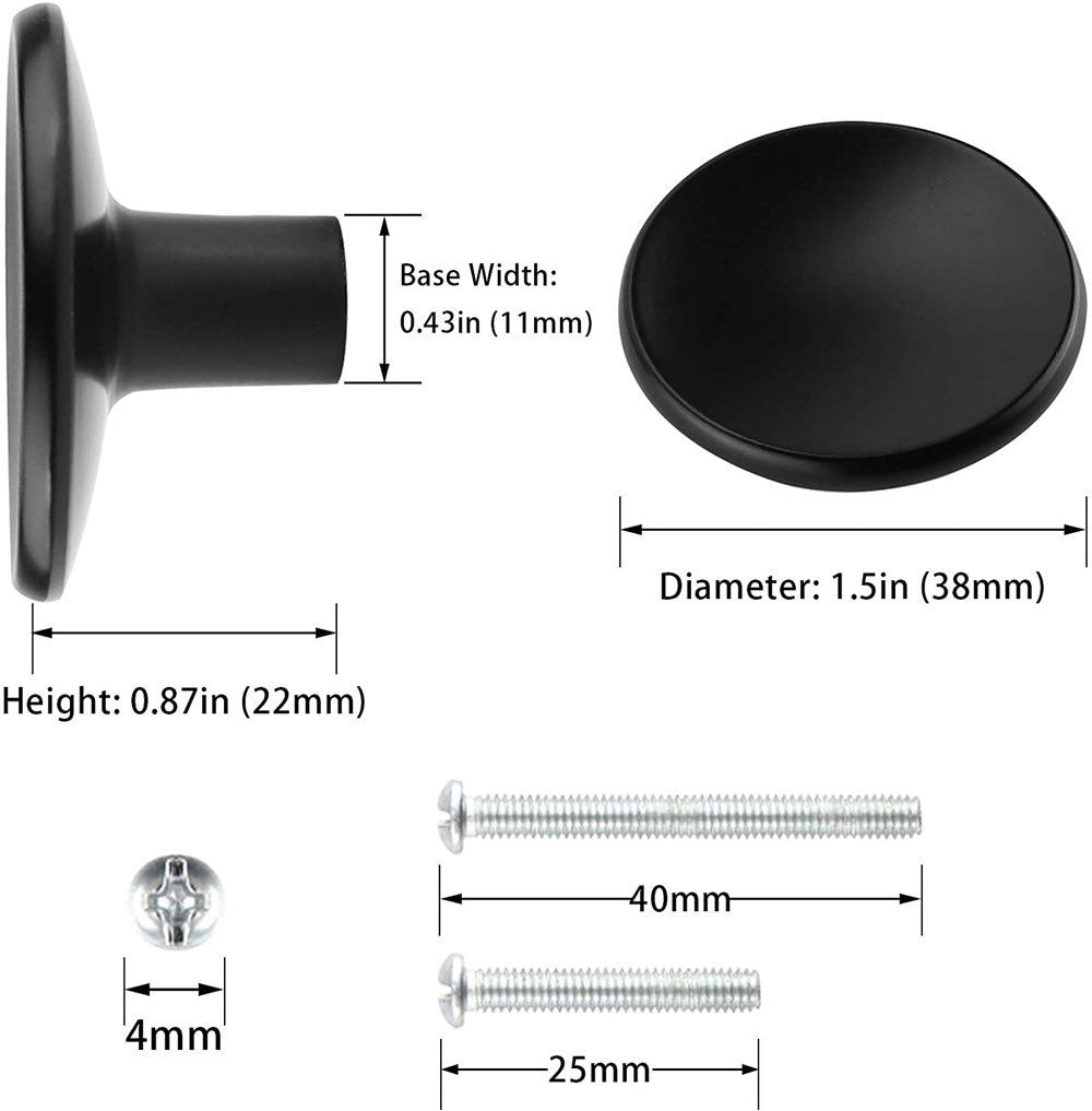 Matta Schwarze Kommode Schubladenkn?pfe Runde Kn?pfe f¡§1r Badezimmer - Goldenwarmde