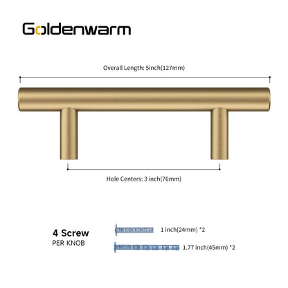 Gold Schrankgriffe aus Champagnerbronze-2