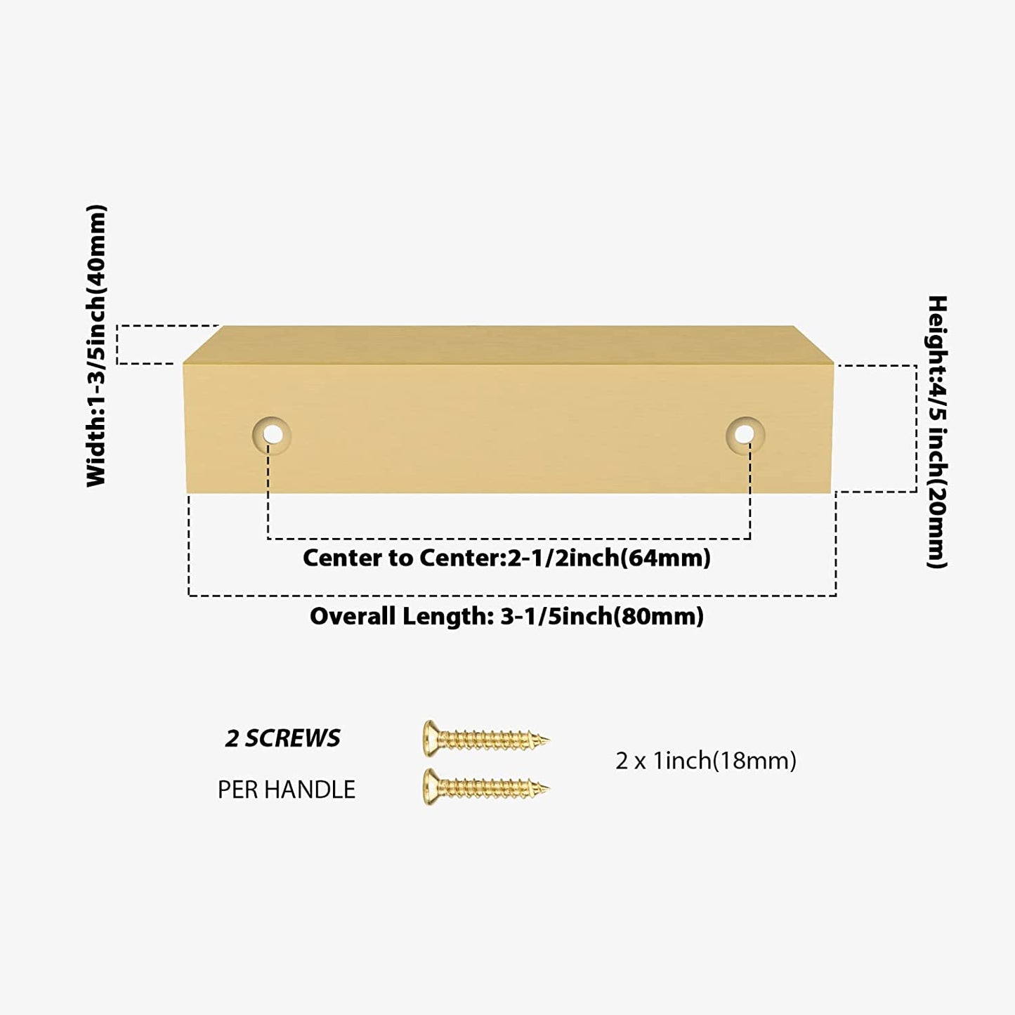 Gold Finger zieht moderne Kommode Griffe Küchenschrank Hardware - Goldenwarmde