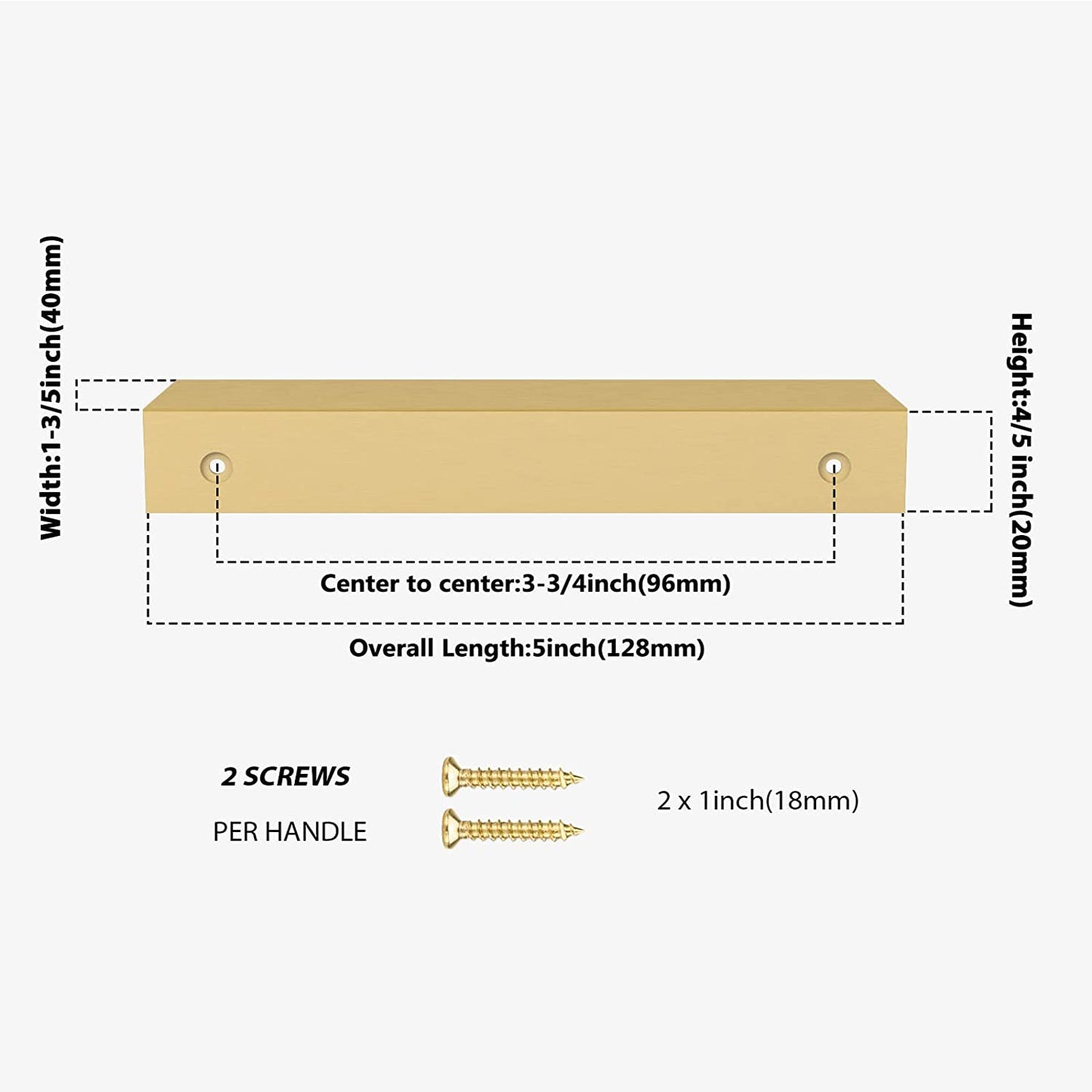 Gold Finger zieht moderne Kommode Griffe Küchenschrank Hardware - Goldenwarmde