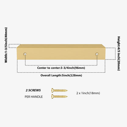 Gold Finger zieht moderne Kommode Griffe Küchenschrank Hardware - Goldenwarmde