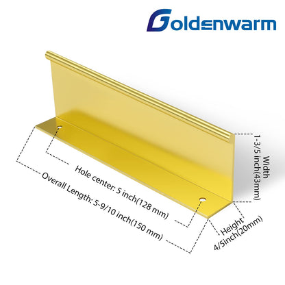 Goldfarbene Schranklaschen, Kantengriffe, Griffe für die Küche, Aluminiumlegierung - Goldenwarmde