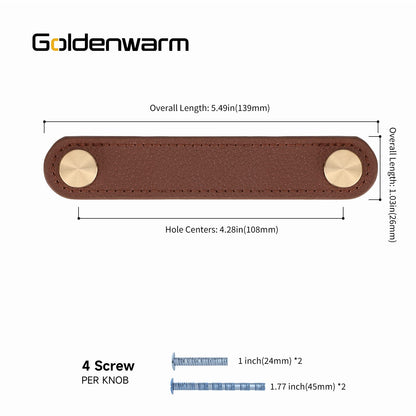 Braun Leder Möbelgriffe Kommode Griffe für Küchenschränke Schubladen