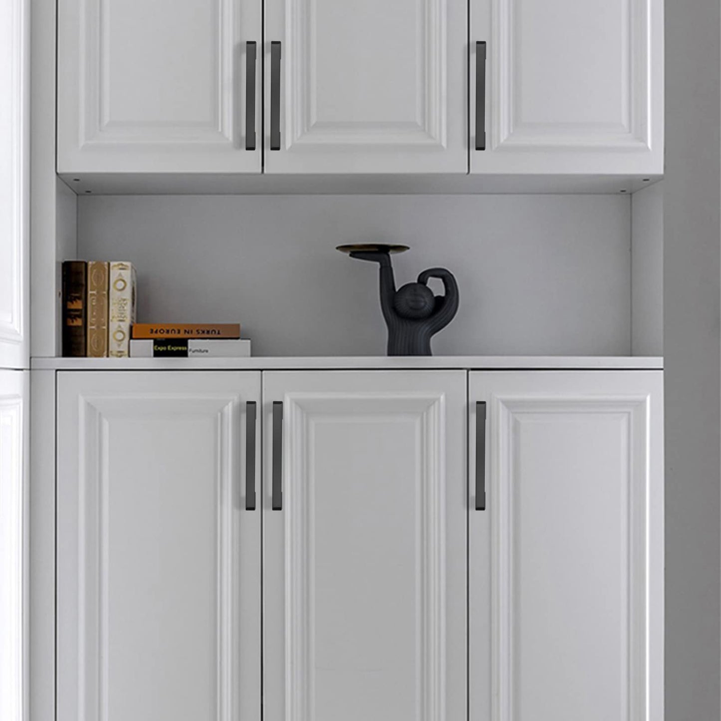 1 Stück Matte schwarze Schrank Küchenschrankgriffe Zinklegierschubladengriffe