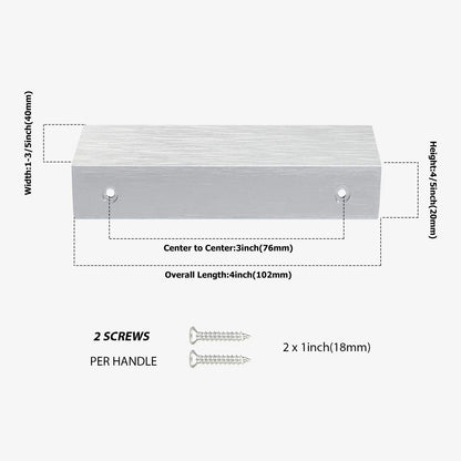 Schrankgriffe aus gebürstetem Nickel - Goldenwarmde